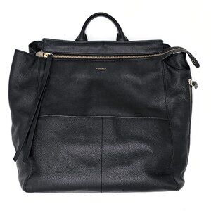 Mina Baie Los Angeles Harper Full Leather Backpack in Black